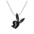 Playboy Bunny Black Charm Necklace