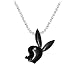 Playboy Bunny Black Charm Necklace