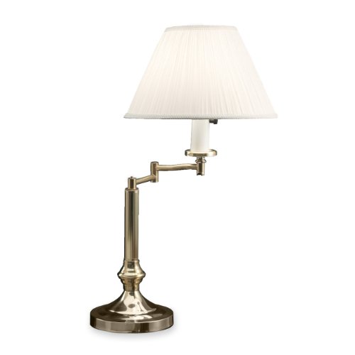Ledu L561BR Lacquered, Solid Brass Swivel Arm Lamp, Mushroom Shade, 20 High On Sale