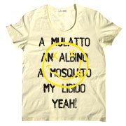 Smells like teen spiritのサビ部分を大胆にフィーチャーしたデザイン UネックTシャツ NIRVANA