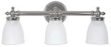 IMAGE OF Checkolite 17063-63 Delta Victorian 3-Light Vanity, Stainless Steel