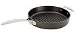 Lodge Signature Seasoned Cast-Iron Grill Pan with Stainless-Steel Primary and Assist Handles