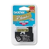 Brother Tape Cartridge 0.5IN Wide, Non-laminated Black on Gold (M831)