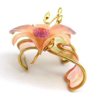 Sun d'koh - Porte serviette Orchidée Pourpre orange