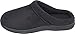 LUXEHOME Men's Slip On Indoor/Outdoor Fleece Scuffs Slipper (8-9 US, Dark Blue)