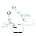 Cubic Zirconia Cross Heart and Pearl Earrings in Sterling Silver