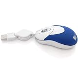 Travel Size Optical Mouse for all Netbooks and Notebooks - with Retractable USB Cord