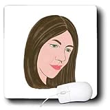CherylsArt People Faces - Woman Face Female Portrait Painting - Mouse Pads