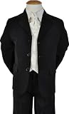 5-Piece Boys Black & Cream Suit