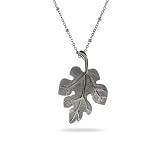 Eve's Addiction Sterling Silver Oak Leaf Necklace