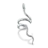 Bling Jewelry 925 Sterling Silver Serpent Snake Ear Cuff Right Ear