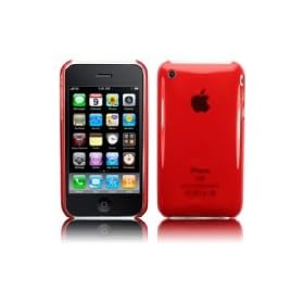 Red Slim Crystal Back Case Cover for Iphone 3G 3GS
