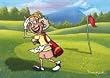 Set of 4 - Card - Wow! I Actually Scored - Golf Card