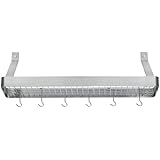 Cuisinart CRBS-36B Chef's Classic 36-Inch Rectangular Wall-Mount Bookshelf Rack, Brushed Stainless