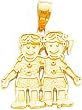 10K Yellow Gold Boy & Girl Charm