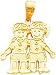 10K Yellow Gold Boy & Girl Charm
