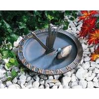 Whitehall Weathered Bronze Loon Sundial Birdbath - 00532 by Whitehall Thermometers