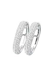 14K White Gold 0.81cttw Round Shaped White Brilliant Diamond Earrings
