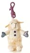 Aurora LAMB CHOP 3" PLUSH W/ PURPLE KEYCHAIN Clip-On