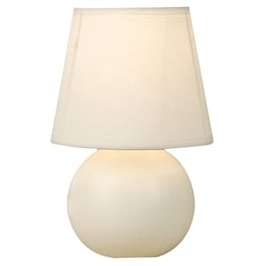 Normande HE1-1152-WH Smitty Accent Lamp, each, white ceramic base. by