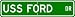 USS FORD FFG 54 Street Sign - Navy