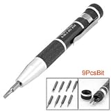 One Pen Handle w 9pcs Precision Screwdriver Bit Set