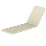 Polywood Outdoor Furniture Nautical Stackable Chaise Lounge with Arms, Full Cushion, Birds Eye Sunbrella