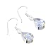 Silver drop Earrings made with real forget-me-nots - Teardrop - Includes giftbox