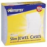 Memorex 32021992 Slim CD/DVD 5mm 100-Pack Jewel Cases