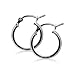 2mm Tube .925 Sterling Silver 10mm Diameter Hoop Earrings