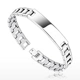 Tungsten Carbide Plate ID Link Bracelet