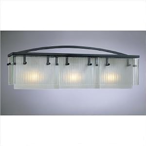 Bath Art Vanity Light with Frosted Fluted Glass by Kovacs