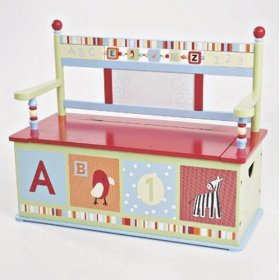 Levels of Discovery Alphabet Soup Toy Box Bench by Levels of Discovery