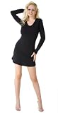 Trendy Sexy Micro Mini Hoodie Dress with Casual Long Sleeves from Hot Fash Dresses - KENSIE Black