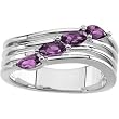 14K White Gold Amethyst Ring