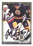 Peter Douris, Boston Bruins, 1991 Pro Set Autographed Card