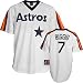 Craig Biggio Houston Astros White Cooperstown Replica Jersey - L