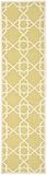 26" x 10 Runner Safavieh DHU548A-210 Olive/Ivory Color Flatwoven Indian "Dhurries Collection" Rug