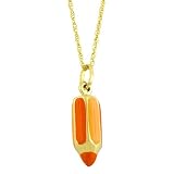 14 Karat Yellow Gold 18 Inch Enamel Crayon Necklace