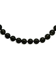8-8.5mm Faceted Smokey Quartz Necklace. 18in long Chain.