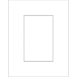 Savage ProMatte, Single 5 x 7 Photo Mat with 3.5 x 5 Opening, Bevel Cut, Acid Free, Single Color: Polar White