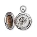 Charles Hubert Chrome Finish Brass 2-Photo Insert Pocket Watch