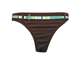 Jag Brown Retro Fit Bikini Bottom w/ Striped Belt (X-large)