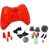 Xbox 360 - Repair Part - Controller Housing Shell - FULL SET - Clear Red
