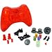 Xbox 360 - Repair Part - Controller Housing Shell - FULL SET - Clear Red