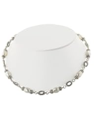Honora Sterling Silver 7-7.5MM White Freshwater Cultured Pearl 14" Girls Necklace