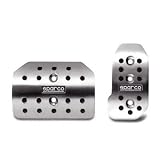 Sparco Silver Polished Aluminum Automatic Pedal Covers
