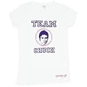 GOSSIP GIRL "TEAM CHUCK" Licensed Juniors Fine Woven Cotton Tee
