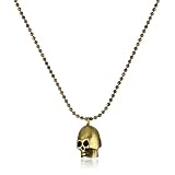 Vanessa Mooney Brass Skull Pendant Necklace