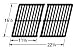 Porcelain Coated Cast Iron Rectangular Cooking Grid Set For Vermont Castings, ProChef, Ellipse and Kenmore Grills